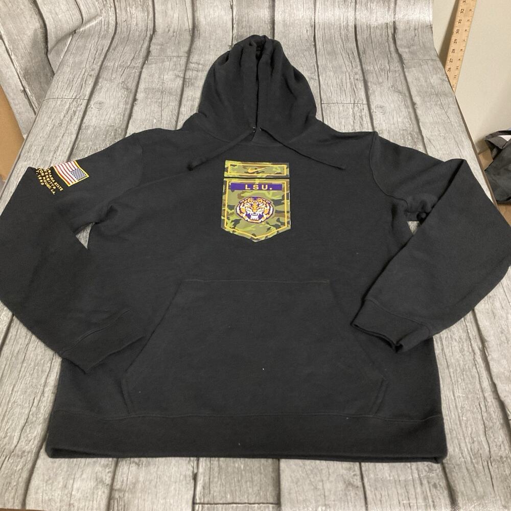 NWT Men’s Nike LSU Louisiana State Tigers Hoodie Military Appreciation Large L
